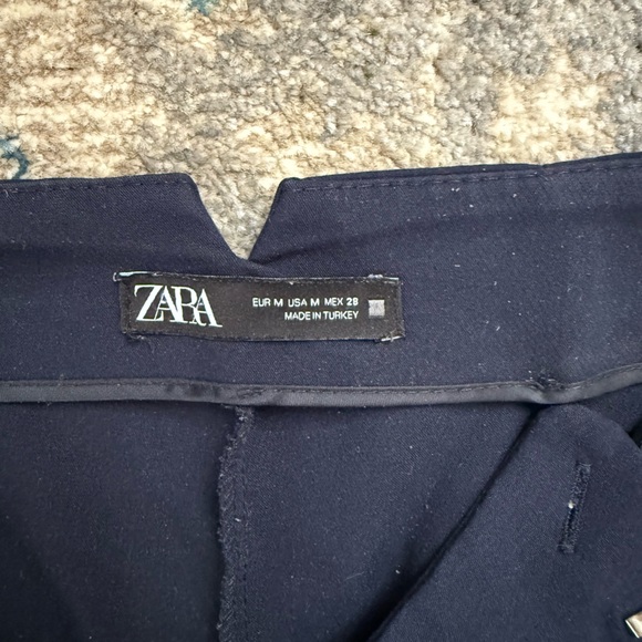 Zara Women's Pants - White, Tan, and Navy - Picture 7 of 8
